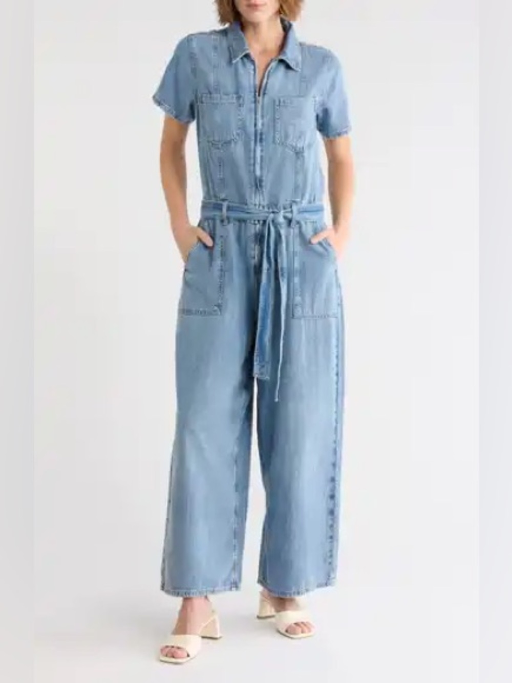 Velvet Heart Light Blue Denim Jumpsuit Large